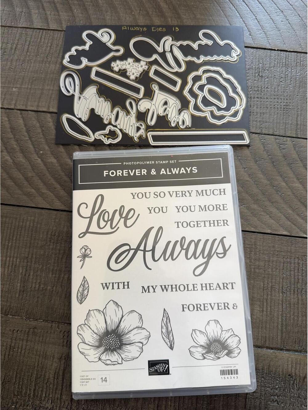 Stampin’ Up Forever & Always stamp set with Always die cut set